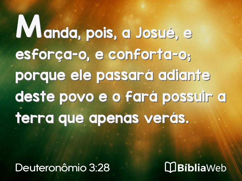 Deuteronômio 3:28 em imagem para compartilhar