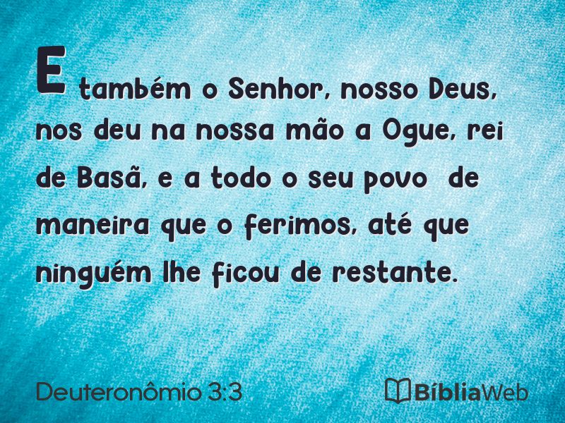Deuteronômio 3:3 em imagem para compartilhar