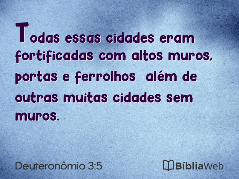 Deuteronômio 3:5 em imagem para compartilhar