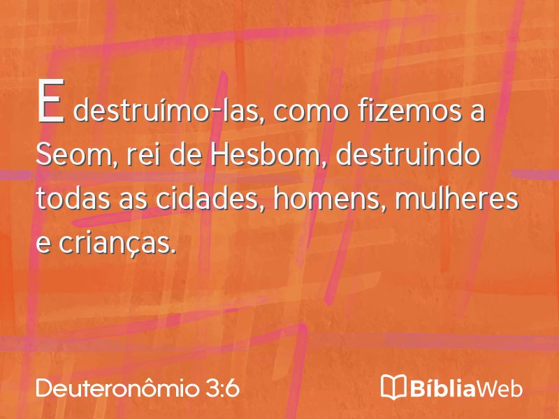Deuteronômio 3:6 em imagem para compartilhar