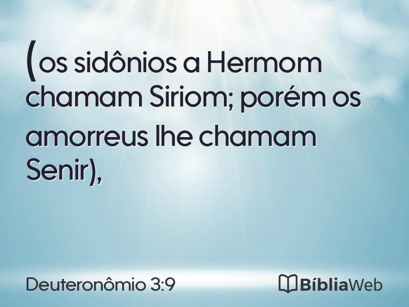 Deuteronômio 3:9 em imagem para compartilhar