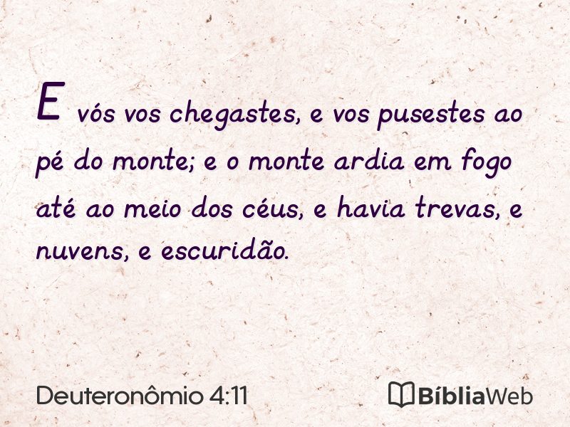 Deuteronômio 4:11 em imagem para compartilhar