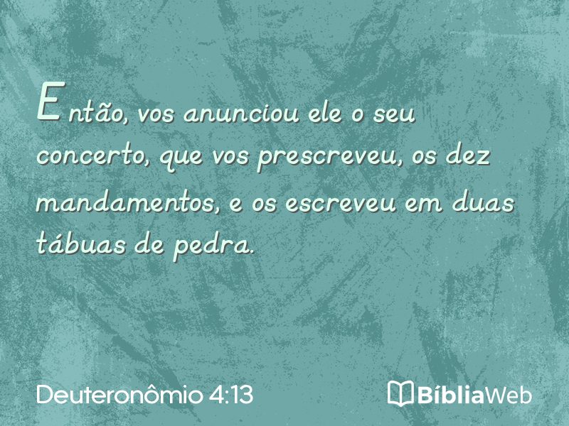 Deuteronômio 4:13 em imagem para compartilhar