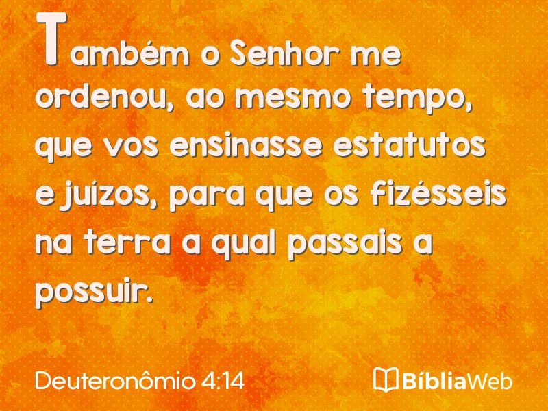 Deuteronômio 4:14 em imagem para compartilhar