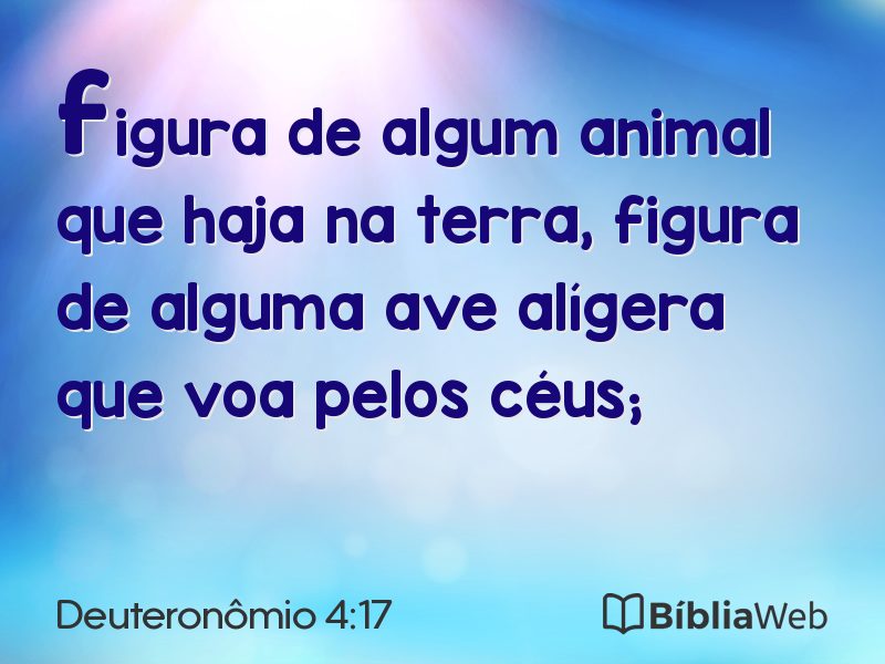 Deuteronômio 4:17 em imagem para compartilhar