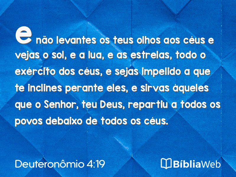 Deuteronômio 4:19 em imagem para compartilhar