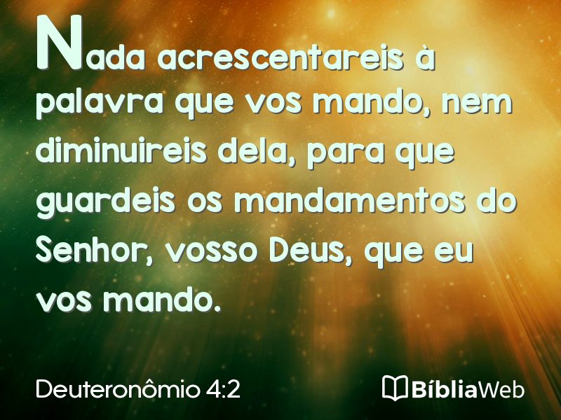 Deuteronômio 4:2 em imagem para compartilhar