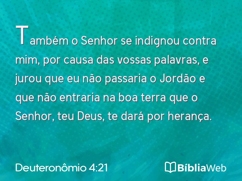 Deuteronômio 4:21 em imagem para compartilhar