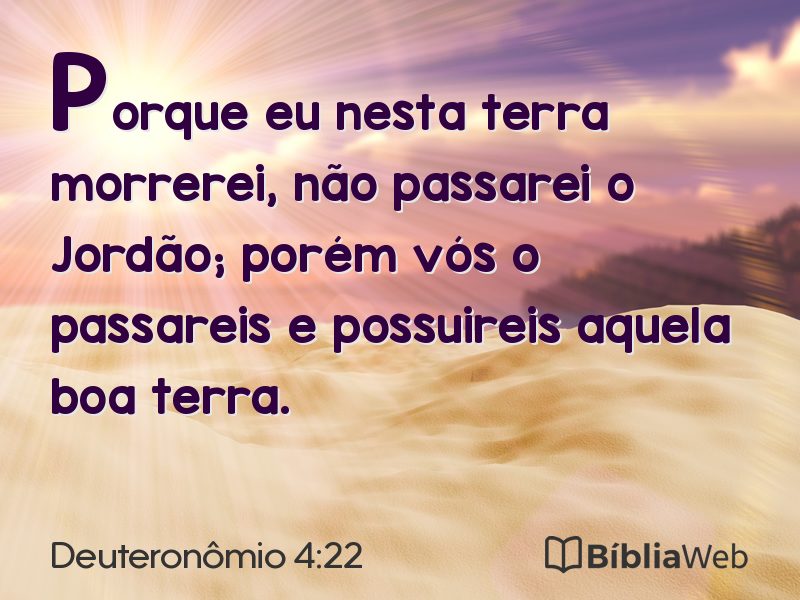 Deuteronômio 4:22 em imagem para compartilhar
