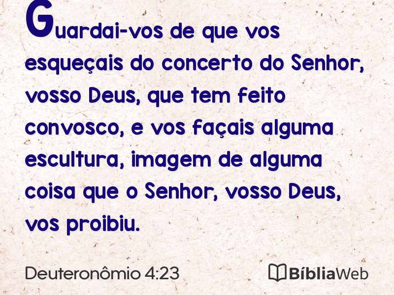 Deuteronômio 4:23 em imagem para compartilhar