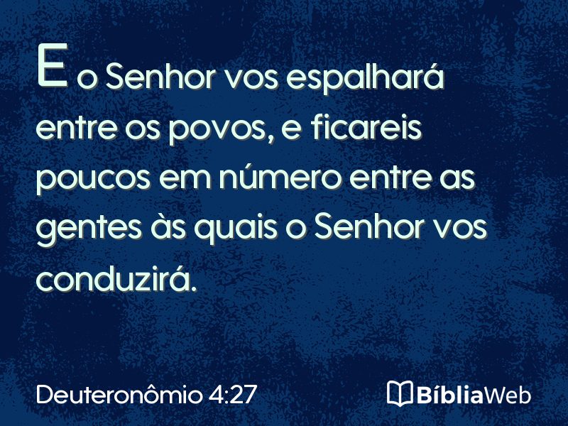Deuteronômio 4:27 em imagem para compartilhar