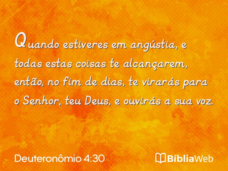 Deuteronômio 4:30 em imagem para compartilhar