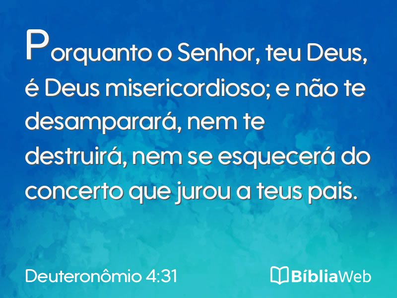 Deuteronômio 4:31 em imagem para compartilhar