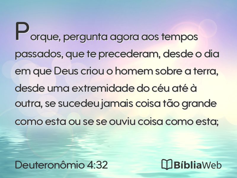 Deuteronômio 4:32 em imagem para compartilhar