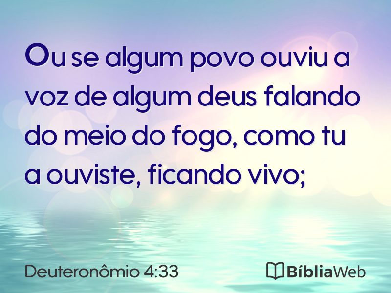 Deuteronômio 4:33 em imagem para compartilhar