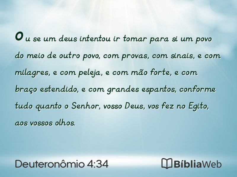 Deuteronômio 4:34 em imagem para compartilhar