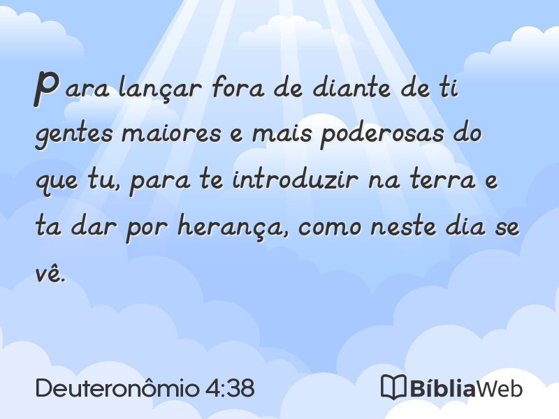 Deuteronômio 4:38 em imagem para compartilhar