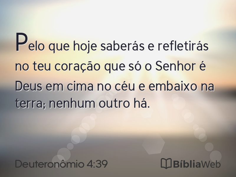 Deuteronômio 4:39 em imagem para compartilhar