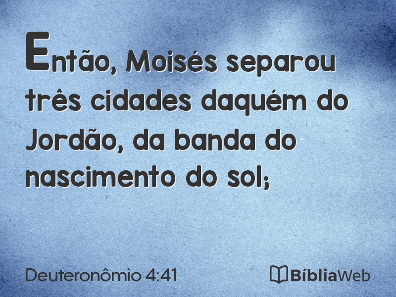 Deuteronômio 4:41 em imagem para compartilhar