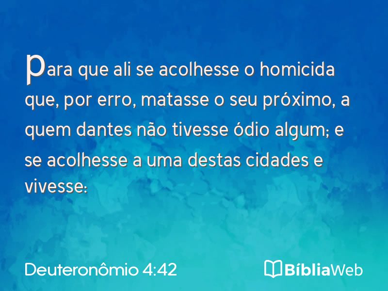 Deuteronômio 4:42 em imagem para compartilhar