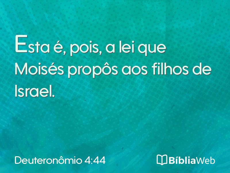 Deuteronômio 4:44 em imagem para compartilhar