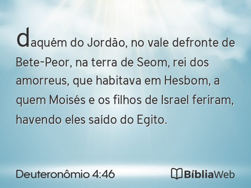 Deuteronômio 4:46 em imagem para compartilhar