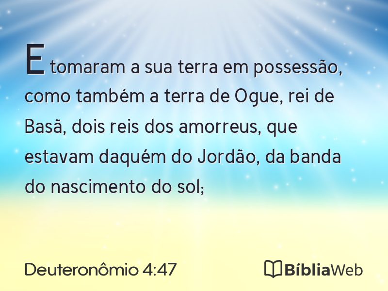 Deuteronômio 4:47 em imagem para compartilhar