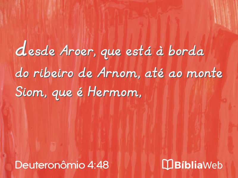 Deuteronômio 4:48 em imagem para compartilhar