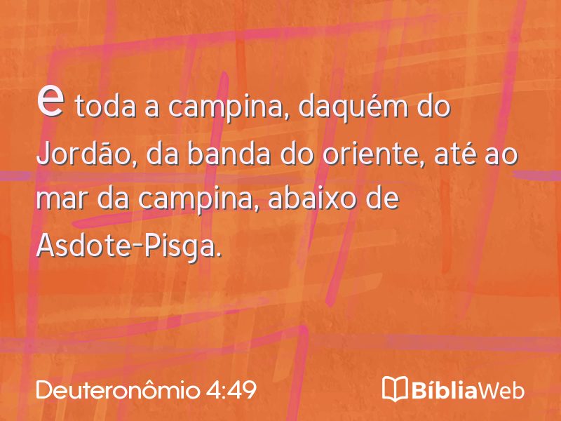 Deuteronômio 4:49 em imagem para compartilhar