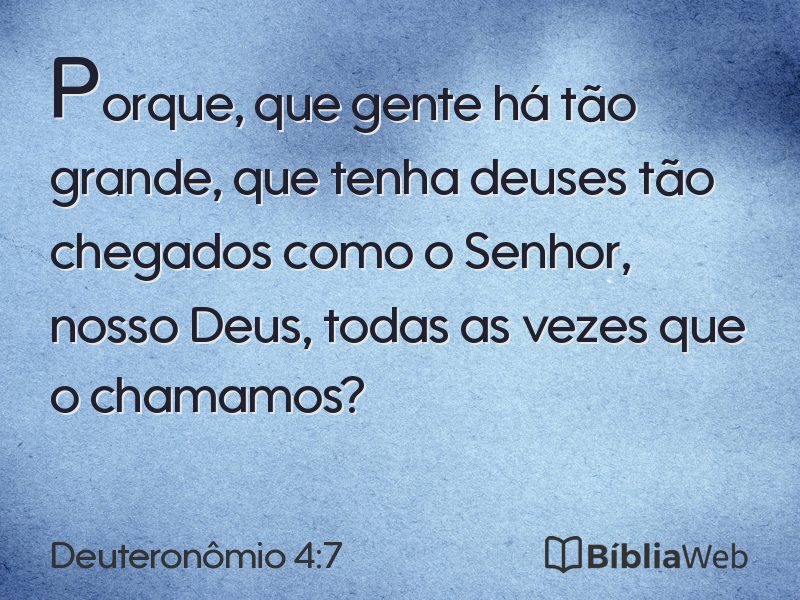 Deuteronômio 4:7 em imagem para compartilhar