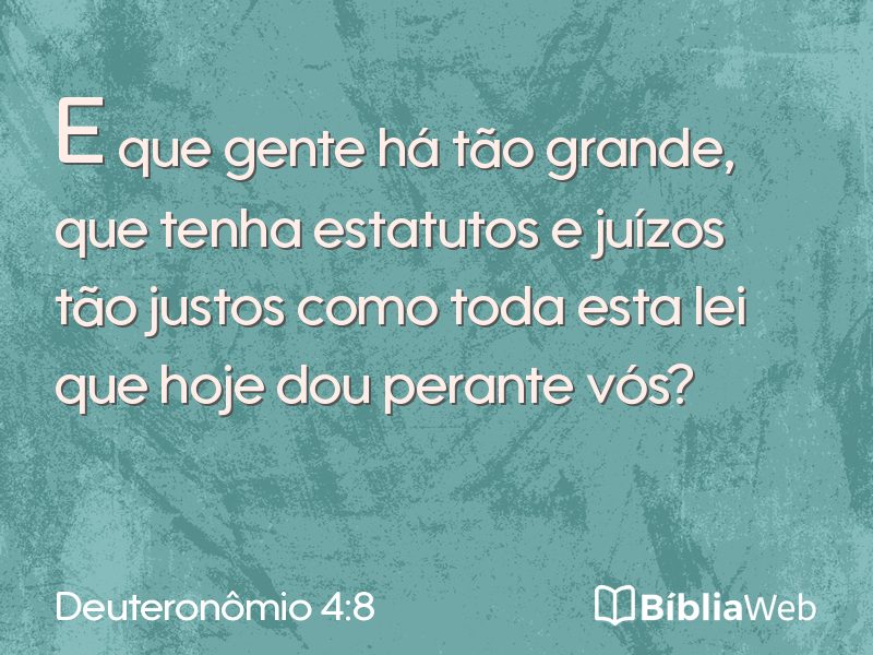 Deuteronômio 4:8 em imagem para compartilhar