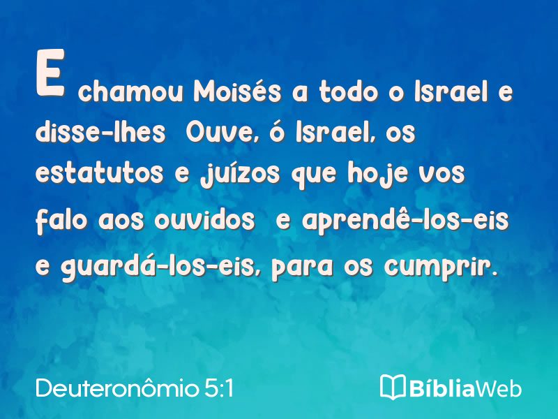 Deuteronômio 5:1 em imagem para compartilhar