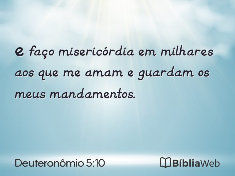 Deuteronômio 5:10 em imagem para compartilhar