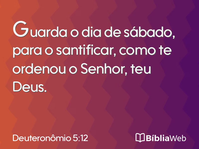 Deuteronômio 5:12 em imagem para compartilhar