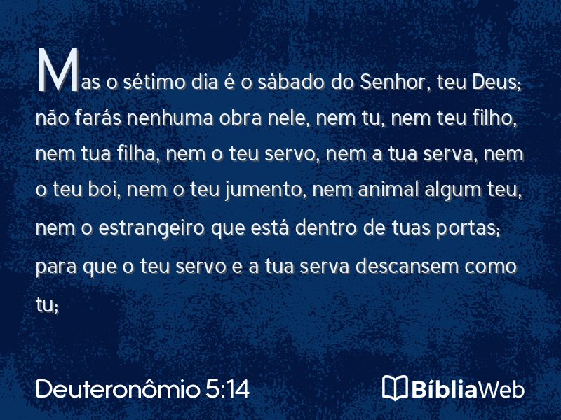 Deuteronômio 5:14 em imagem para compartilhar