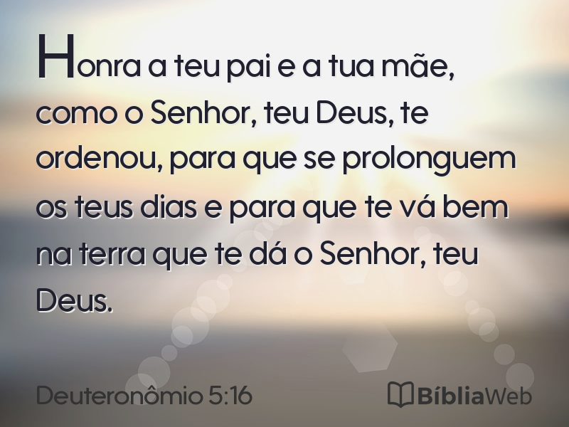 Deuteronômio 5:16 em imagem para compartilhar