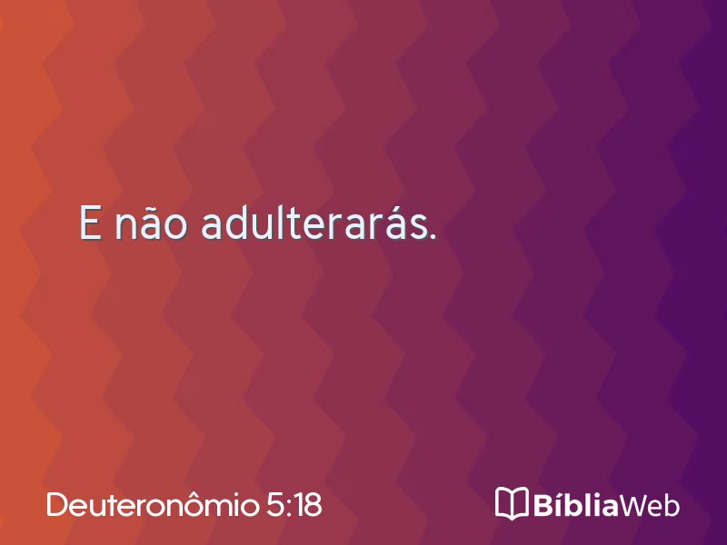 Deuteronômio 5:18 em imagem para compartilhar