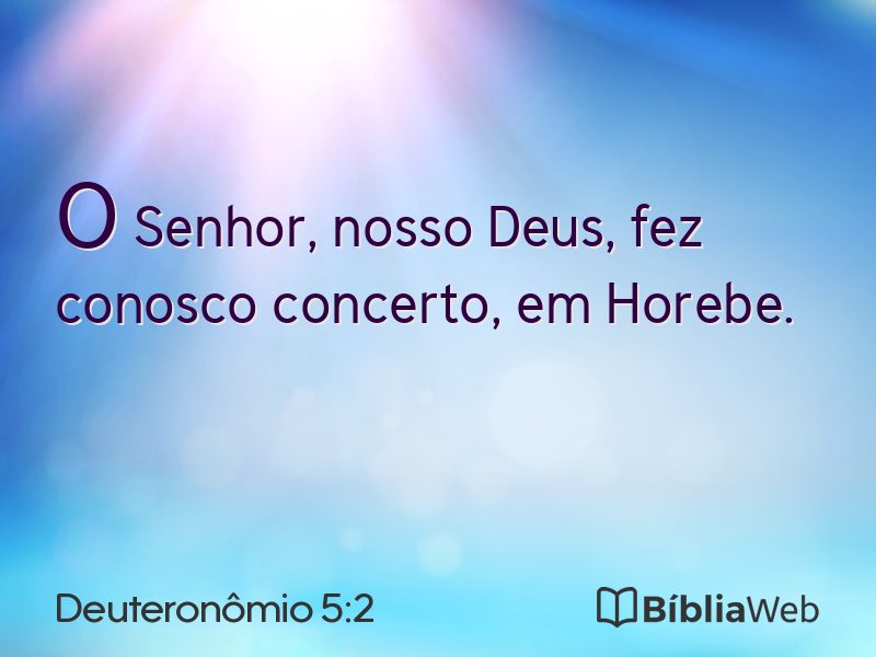 Deuteronômio 5:2 em imagem para compartilhar