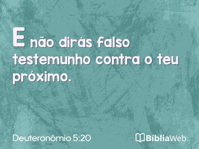 Deuteronômio 5:20 em imagem para compartilhar