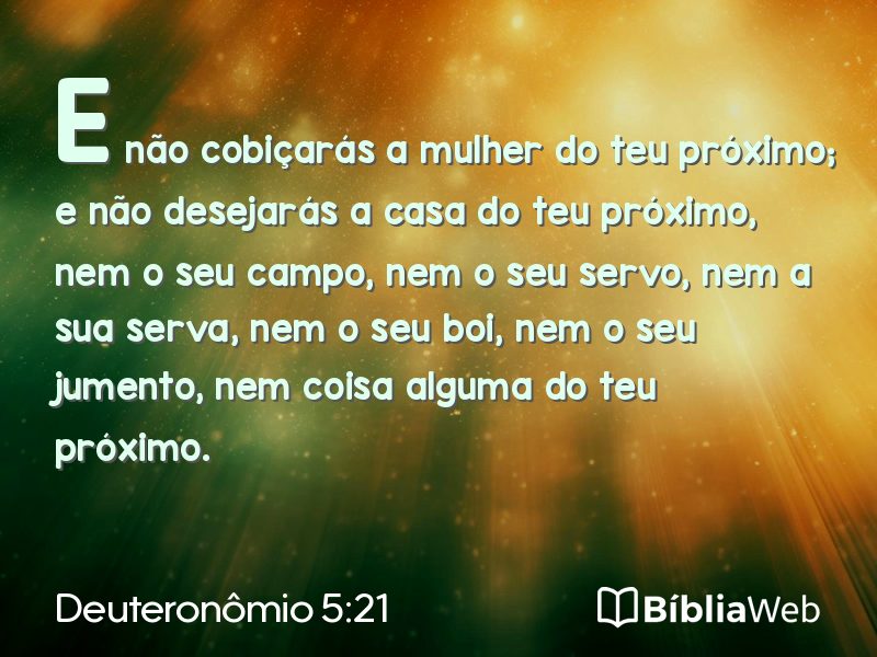 Deuteronômio 5:21 em imagem para compartilhar