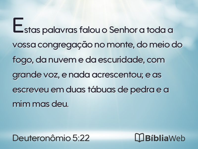 Deuteronômio 5:22 em imagem para compartilhar
