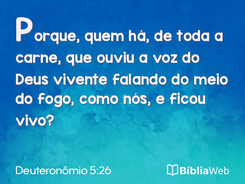Deuteronômio 5:26 em imagem para compartilhar