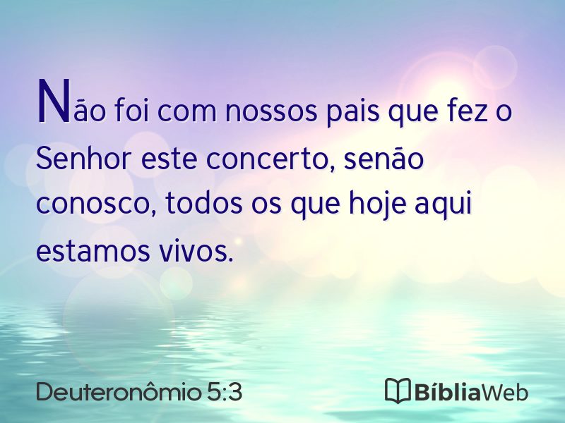 Deuteronômio 5:3 em imagem para compartilhar