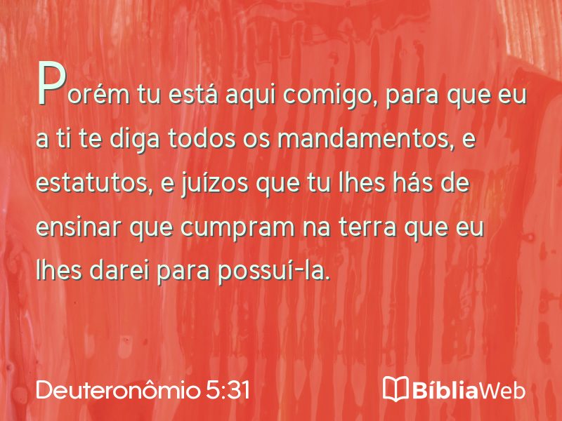 Deuteronômio 5:31 em imagem para compartilhar