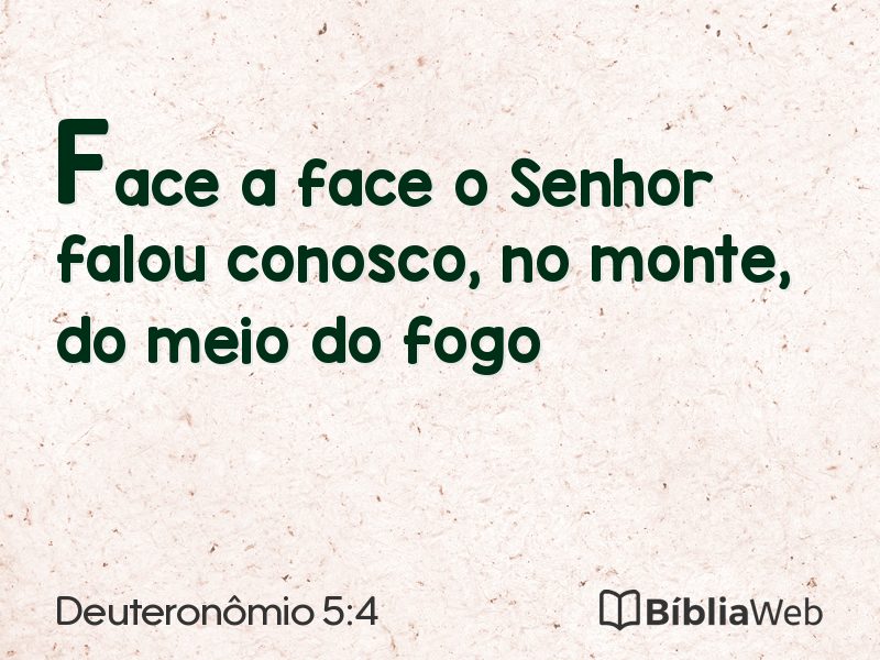 Deuteronômio 5:4 em imagem para compartilhar
