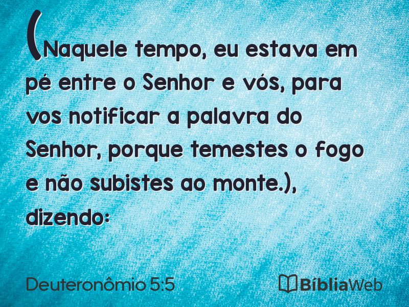 Deuteronômio 5:5 em imagem para compartilhar