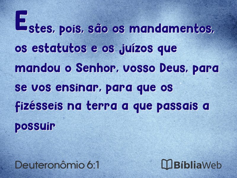 Deuteronômio 6:1 em imagem para compartilhar