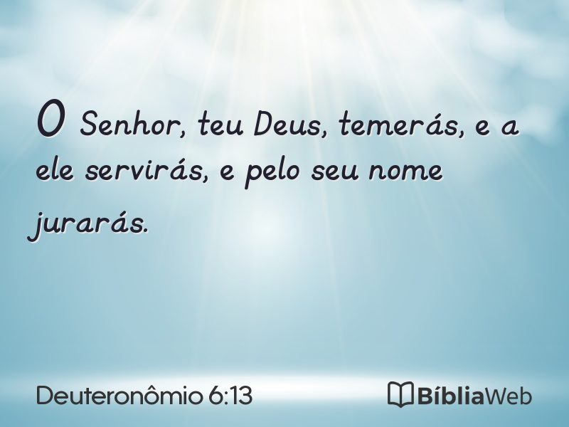 Deuteronômio 6:13 em imagem para compartilhar