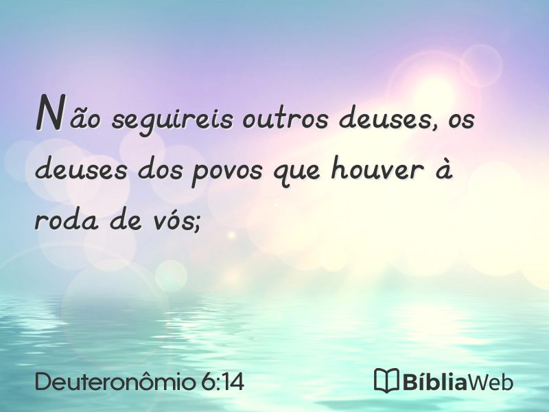 Deuteronômio 6:14 em imagem para compartilhar
