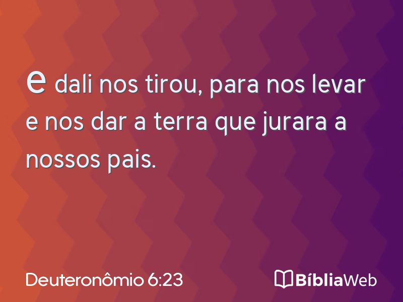 Deuteronômio 6:23 em imagem para compartilhar